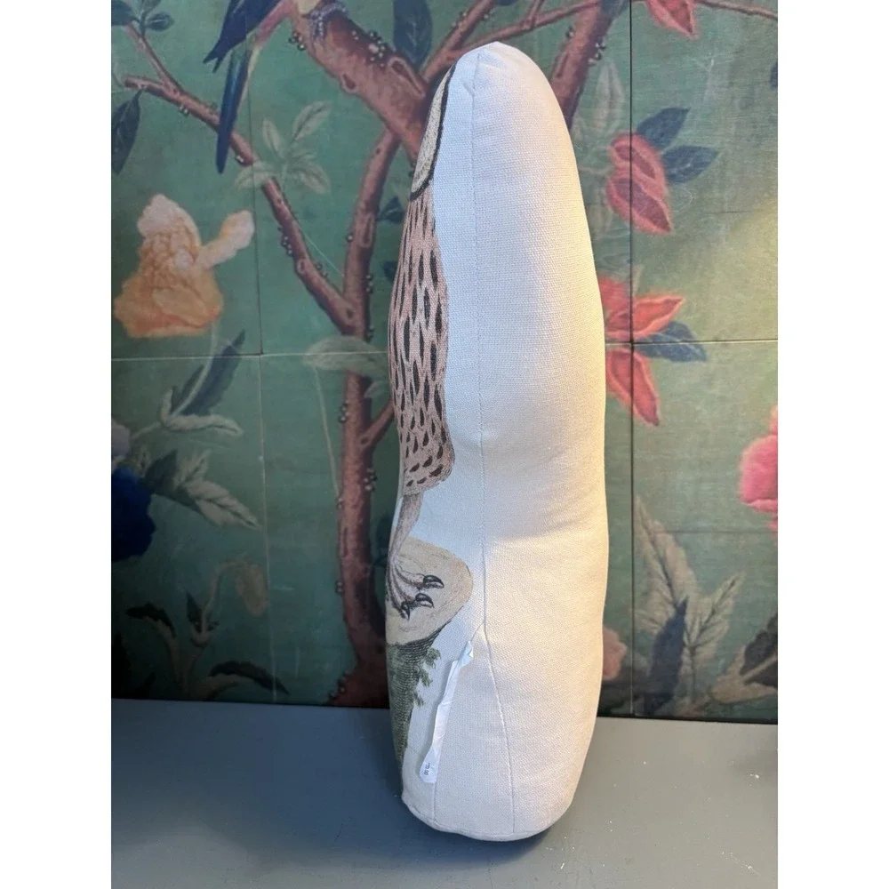 John Derian & Co Threshold Pocus Owl Horn Pillow Woodland Cozy Autumn Cottage
